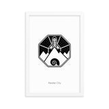 PC Minimalist Line Art Framed poster
