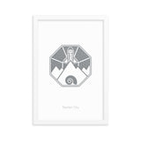 PC Minimalist Line Art Framed poster