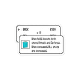 Video Game Item: BOOK Sticker
