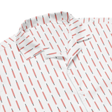 Laser Sword Pinstripe Red Button-Up Shirt