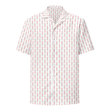 Laser Sword Pinstripe Red Button-Up Shirt