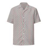 Laser Sword Pinstripe Red Button-Up Shirt