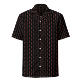 Laser Sword Pinstripe Red Button-Up Shirt
