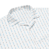 Laser Sword Pinstripe Blue Button-Up Shirt
