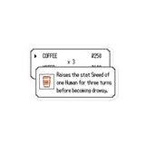 Video Game Items: COFFEE Stickers